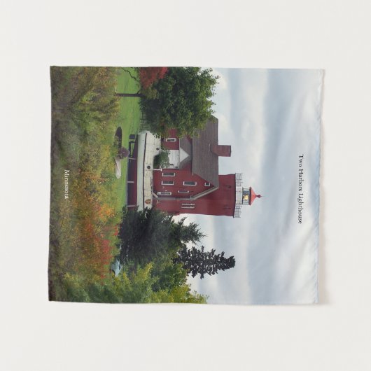 Zwei Hafen Leuchtturm & Boat Wandteppich (Vorderseite (Horizontal))