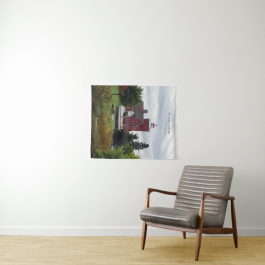 Zwei Hafen Leuchtturm & Boat Wandteppich (Beispiel (Horizontal))