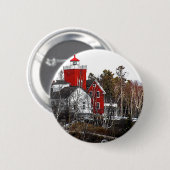 Zwei Hafen-Leuchtturm Button (Vorne & Hinten)