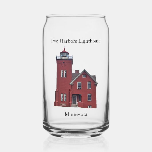 Zwei Häfen Leuchtturm kann Glas (Vorderseite)