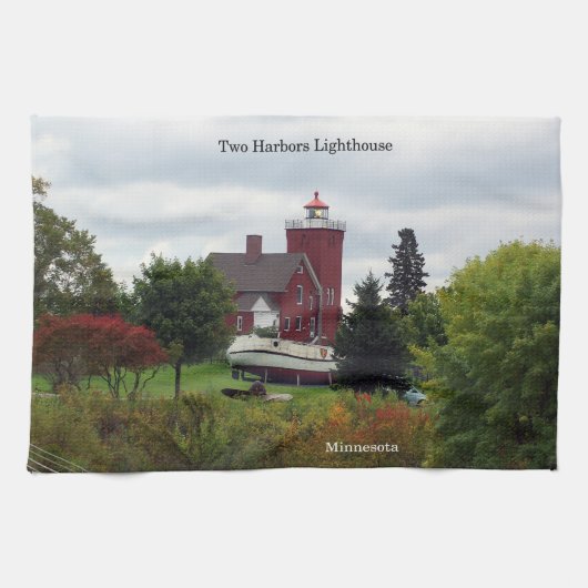 Zwei Häfen Leuchtturm & Kochnische Handtuch (Horizontal)