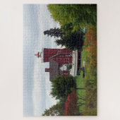 Zwei Hafen Leuchtturm & Schiff Puzzle (Vertikal)