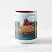 Zwei Hafen-Leuchtturm-Tasse Tasse (Zentrum)