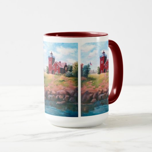 Zwei Hafen-Leuchtturm-Tasse Tasse (VorderseiteRechts)