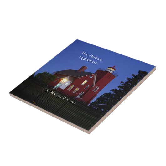 Zwei Häfen Leuchtturmziegel Fliese (Seite)