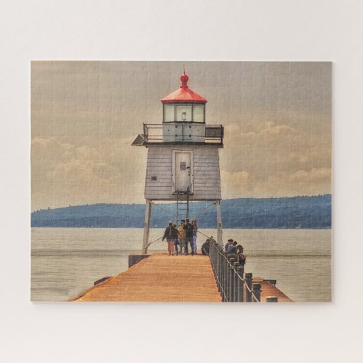 Zwei Häfen Minnesota Leuchtturm am Lake Superior Puzzle (Horizontal)