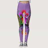 Zwei Hähne Leggings (Vorderseite)