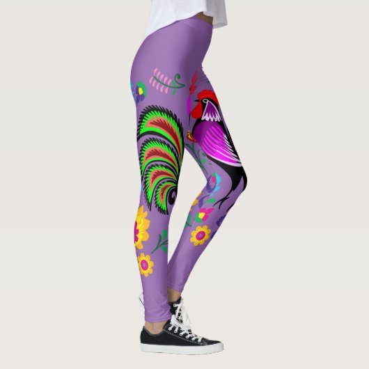 Zwei Hähne Leggings (Rechts)