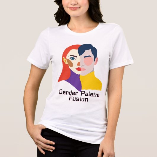 Zwei Hälften, ein Ganzes: Genfluktuation Art Tri-Blend Shirt (Vorderseite)