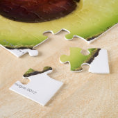 Zwei Hälften eines Avocados, weiß Puzzle (Seite)
