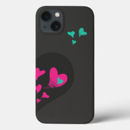 Zwei Hälften machen ein Herz-Matching-Paar iPhone 13 Hülle