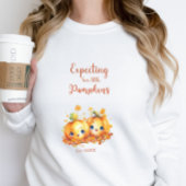 ZWEI Halloween-Kinderankündigung Schwangerschaftsp Sweatshirt
