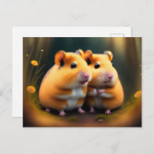 Zwei Hamster in der Liebe Postkarte (Vorne/Hinten)