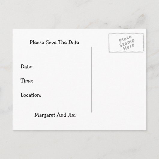 ZWEI HAMSTERN: RETT: HEIRAT ANKÜNDIGUNGSPOSTKARTE (Rückseite)