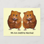 ZWEI HAMSTERN: RETT: HEIRAT ANKÜNDIGUNGSPOSTKARTE (Vorderseite)