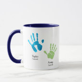 Zwei Handdrucke Wir Liebe Sie, Mama! Custom Tasse (Links)