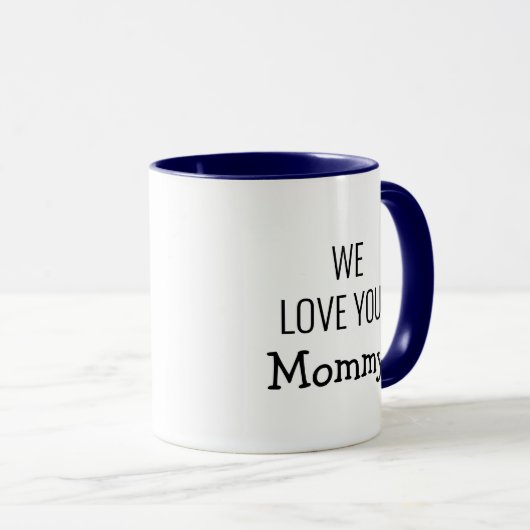 Zwei Handdrucke Wir Liebe Sie, Mama! Custom Tasse (VorderseiteRechts)