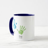 Zwei Handdrucke Wir Liebe Sie, Mama! Custom Tasse (Vorderseite Links)