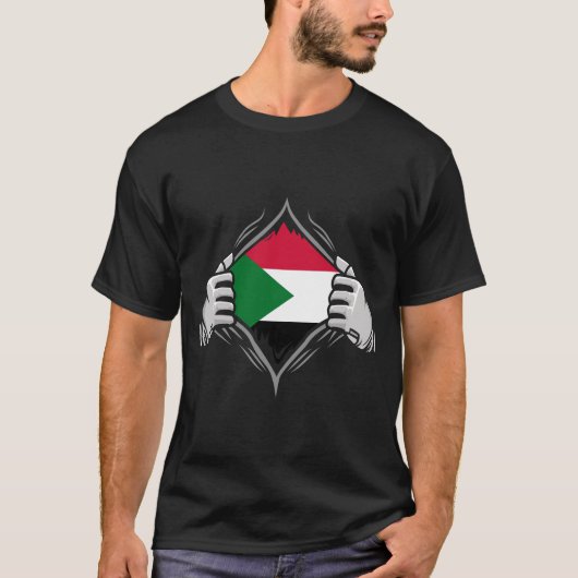 Zwei Hände, die offensichtliche Flagge des Sudan z T-Shirt (Vorderseite)