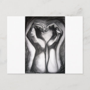 zwei Hände - ein Herz Postkarte