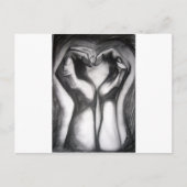 zwei Hände - ein Herz Postkarte (Vorderseite)