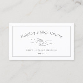Zwei Hände Erwachsene ambulante Betreuung Visitenkarte