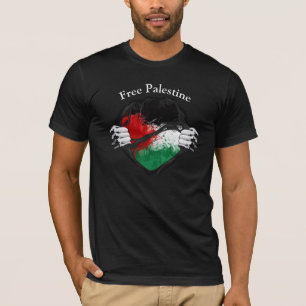 Zwei Hände Freies Palästina geomisierte T-Shir T-Shirt