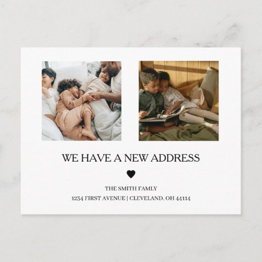 Zwei handgeschriebene Fotos | Elementarankündigung Postkarte (Vorderseite)