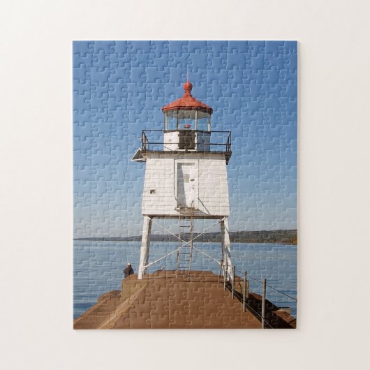 Zwei Harbors South Breakwater Light Rätsel Puzzle (Vertikal)