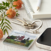 Zwei Harbour Lighthouse & Boat Acrylketten Schlüsselanhänger (Vorderseite rechts)