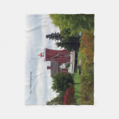 Zwei Harbour Lighthouse & Boat Fleece Decke (Vorderseite)