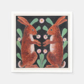 Zwei Hasen von William Bell Scott Serviette (Vorderseite)