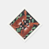 Zwei Hasen von William Bell Scott Serviette (Ecke)