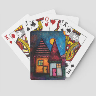 Zwei Häuser Spielkarten