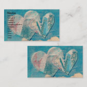 Zwei Heart-Collage Visitenkarte (Vorne/Hinten)
