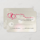 Zwei Hearts United Response Cards Einladung (Vorne/Hinten)
