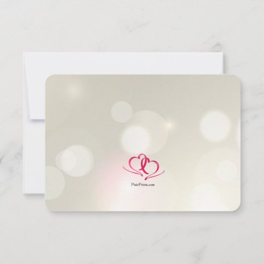 Zwei Hearts United Response Cards Einladung (Rückseite)