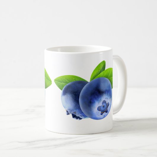 Zwei Heidelbeeren Kaffeetasse (VorderseiteRechts)