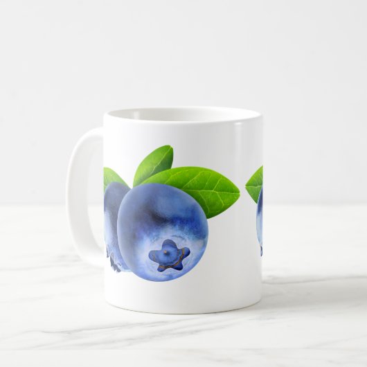 Zwei Heidelbeeren Kaffeetasse (Vorderseite Links)