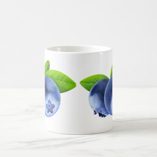 Zwei Heidelbeeren Kaffeetasse (Mittel)