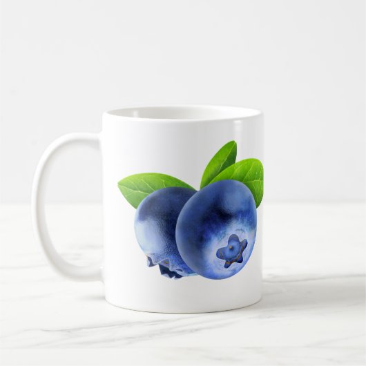 Zwei Heidelbeeren Kaffeetasse (Links)