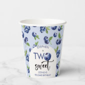 Zwei Heidelbeeren-Kindergeburtstag Pappbecher (Rückseite)