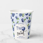 Zwei Heidelbeeren-Kindergeburtstag Pappbecher (Vorderseite)