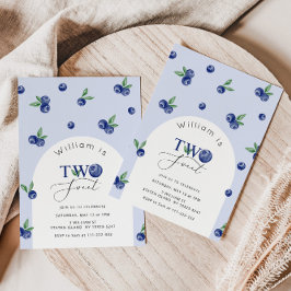 Zwei Heidelbeerjungen 2. Geburtstag Einladung