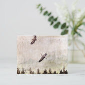 Zwei Helden fliegendes Foto Postkarte (Stehend Vorderseite)