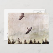 Zwei Helden fliegendes Foto Postkarte (Vorne/Hinten)