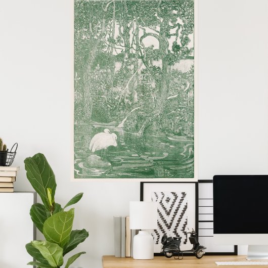 Zwei Helden in einem Waldteich Poster (Heimbüro)