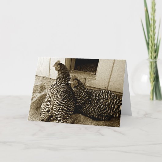 Zwei Hens Best Friends Karte (Vorderseite)