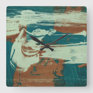 Zwei herauf Norden Quadratische Wanduhr