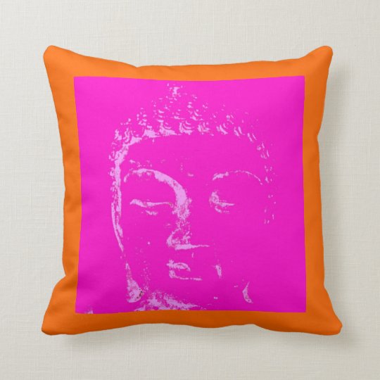 Zwei Heraus Verzweigend Rosa Orange Buddha Kissen Kissen Zazzle De